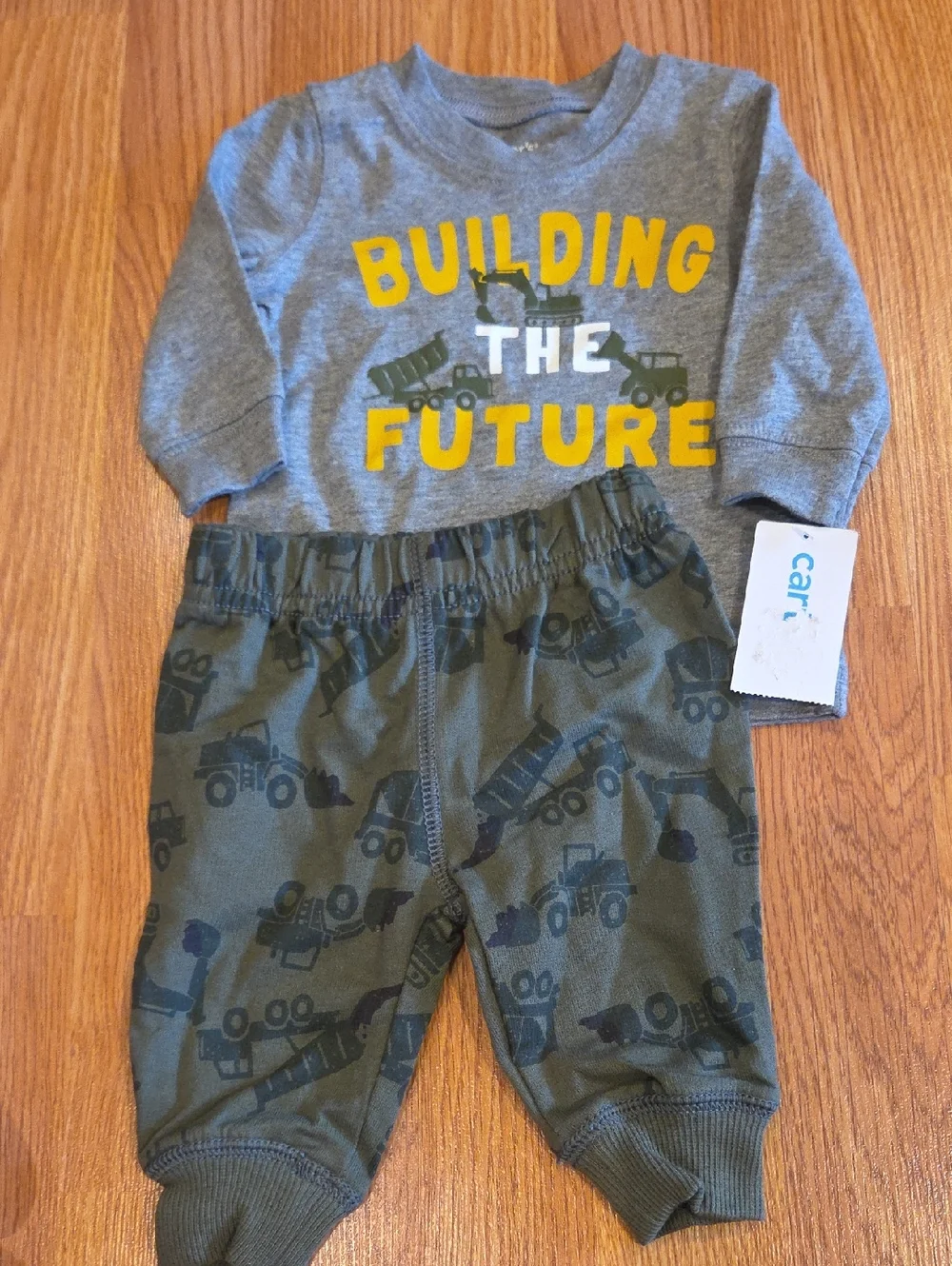 7pc Bundle Carter's Boy 3 Months New Dinosaur, Construction, Animals Neutral